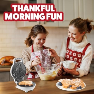 Thanksgiving Turkey Mini Waffle Maker for Fun Holiday Treats