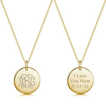 Personalized Gold Monogram Necklace for Unique Gifts