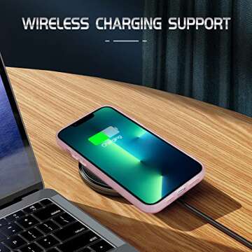 AIGOMARA Compatible with iPhone 13 Pro Max Case Pink Heart Print Cute Pattern Case for Women Girl Full Camera Protective Soft TPU Shockproof Phone Cover for iPhone 13 Pro Max