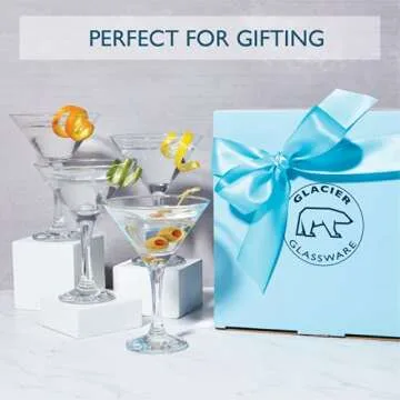 Elegant Minteer Milano Martini Glass Set - 4 Durable Pieces