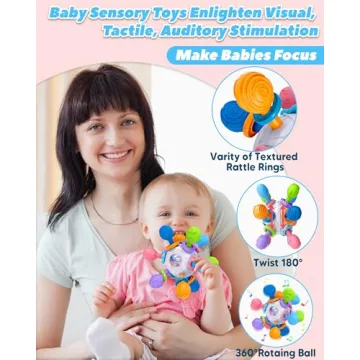 Tonberless Multi-Sensory Baby Teething Toy for 0-12 Months
