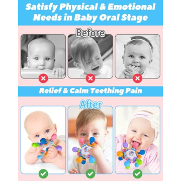 Tonberless Multi-Sensory Baby Teething Toy for 0-12 Months