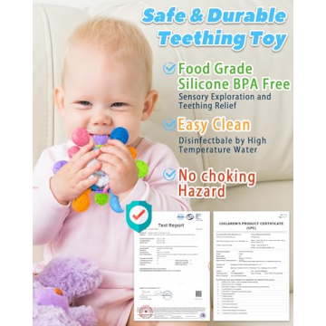 Tonberless Multi-Sensory Baby Teething Toy for 0-12 Months