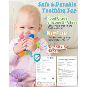 Tonberless Multi-Sensory Baby Teething Toy for 0-12 Months