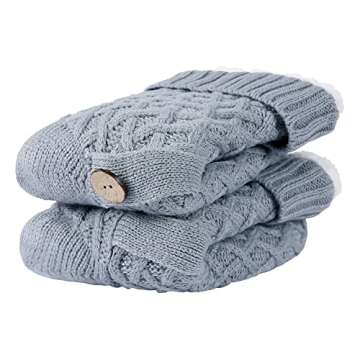 Winter Fluffy Fleece Slipper Socks with Non-Slip Grippers
