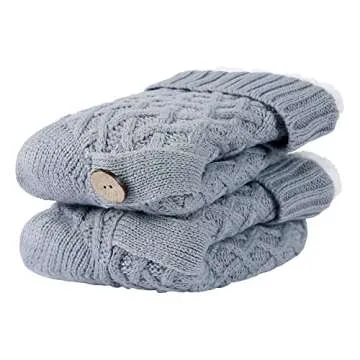 Winter Fluffy Fleece Slipper Socks with Non-Slip Grippers
