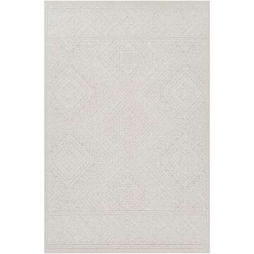 Livabliss Ivor Outdoor Textured Area Rug,5'3" x 7'3",Cream