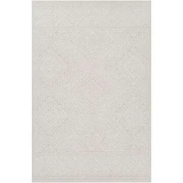 Livabliss Ivor Outdoor Textured Area Rug,5'3" x 7'3",Cream