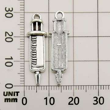 Antique Silver Medical Nurse Charms for Jewelry Making