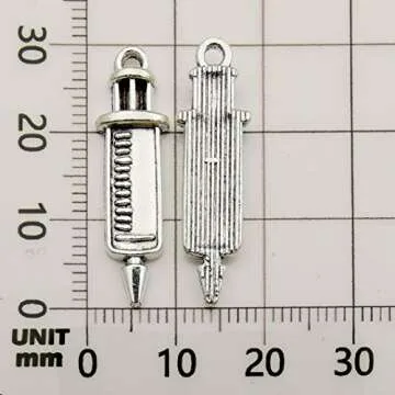 Antique Silver Medical Nurse Charms for Jewelry Making