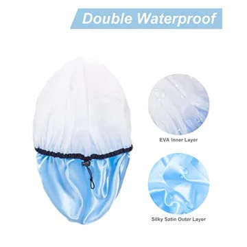 Auban Shower Cap: Adjustable & Waterproof for All Hair Types