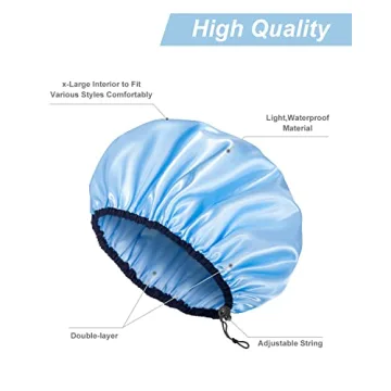 Auban Shower Cap: Adjustable & Waterproof for All Hair Types