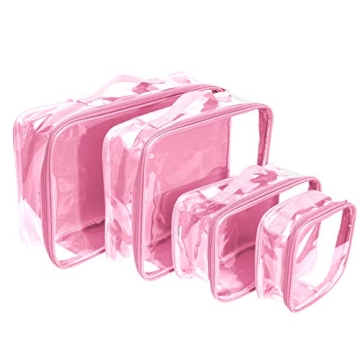 Clear Packing Cubes Set of 4 - Stylish Organizers
