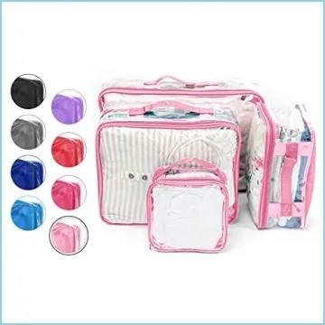 Clear Packing Cubes Set of 4 - Stylish Organizers