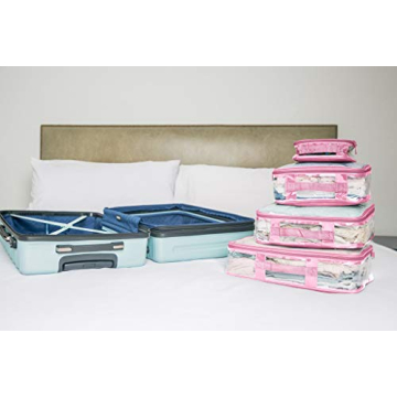 Clear Packing Cubes Set of 4 - Stylish Organizers