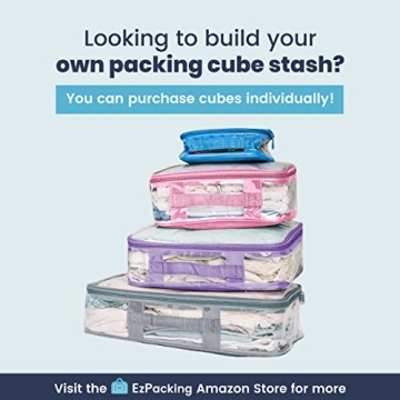 Clear Packing Cubes Set of 4 - Stylish Organizers