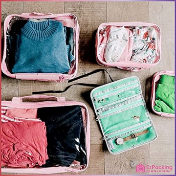 Clear Packing Cubes Set of 4 - Stylish Organizers