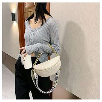Thick Chain Women's Fanny Pack Stylish Waist Bag Crossbody