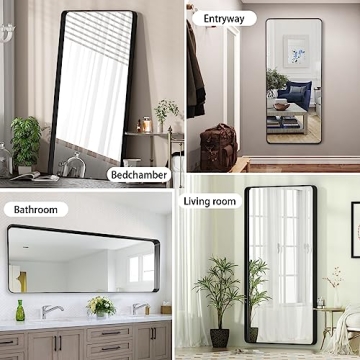 Koonmi Full Length Mirror 24x71 Stylish Black Frame