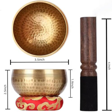 Wonders Ladies Tibetan Singing Bowl Set – Handcrafted in Nepal – Meditation Sound Bowl for Heali...