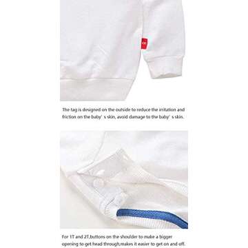 HAXICO Unisex Kids Solid Cotton Pullover Sweatshirt Toddler Baby Boys Crewneck Long Sleeve Sweatshirt Tops Blouse,White,4T