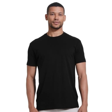 True Classic 1 Pack, Black, Men's Short Sleeve Crew Neck T-Shirt, Large