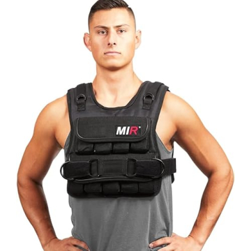 MIR Adjustable Weighted Vest - 20 lb. for Enhanced Workouts & Fitness