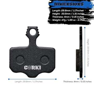 2 Pairs Semi-Metallic Disc Brake Pads for Avid Elixir 1 3 5 7 9 R ER CR Mag Level TL T Sram XX X7 X9 XXWC DB1 DB3 DB5
