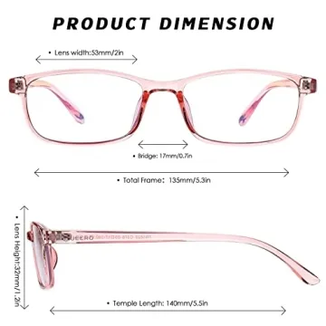 JEERO Blue Light Blocking Glasses for All Day Comfort