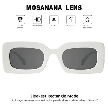 Mosanana Trendy Rectangle Sunglasses for Fashionable Protection