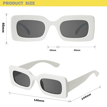 Mosanana Trendy Rectangle Sunglasses for Fashionable Protection