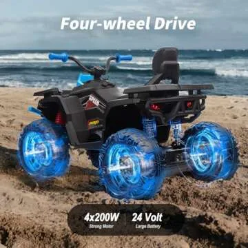 Hikiddo Kids ATV 24V 4WD Ride On Toy - 2-Seater Adventure