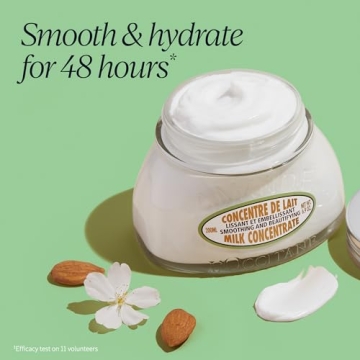 L'OCCITANE Almond Milk Concentrate: 48 Hour Hydration*, Smooth, Visibly Firm Skin, Delicious Scent, With Almond Oil, Soften Skin, Moisturizer, 7 Oz