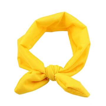 Yuyeran 4PCS Women Elastic Bow Hairband Adult Turban Knotted Bunny Ears Headband Headdress Hair Accessories Headwrap