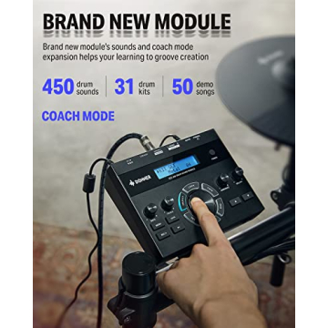 Donner DED-200 Electric Drum Set with Mesh Pads