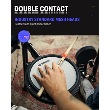 Donner DED-200 Electric Drum Set with Mesh Pads