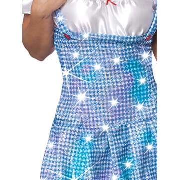 Secret Wishes Women's Wizard of Oz Dorothy Sparkle Costume Dress, X-Small