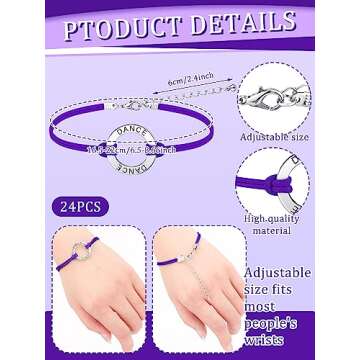 Funtery Bulk Dance Bracelet Gifts for Girls Party