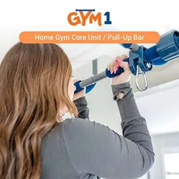 Gym1 Pull Up Bar for Doorway, Supports Up to 300 lbs, Heavy-Duty Chin Up Bar for Door Frame, No Scre...