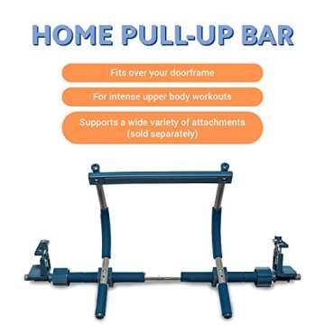 Gym1 Pull Up Bar for Doorway, Supports Up to 300 lbs, Heavy-Duty Chin Up Bar for Door Frame, No Screws Installation for Upper Body Fitness Workout at Home Gym, Made from Professional-Grade Steel