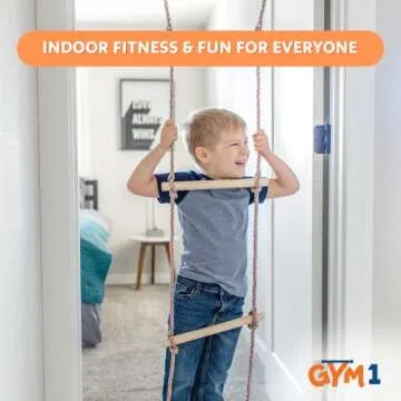 Gym1 Pull Up Bar for Doorway, Supports Up to 300 lbs, Heavy-Duty Chin Up Bar for Door Frame, No Screws Installation for Upper Body Fitness Workout at Home Gym, Made from Professional-Grade Steel