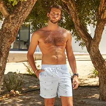 MaaMgic Men's Stylish Quick Dry Swim Shorts - 7 Inch