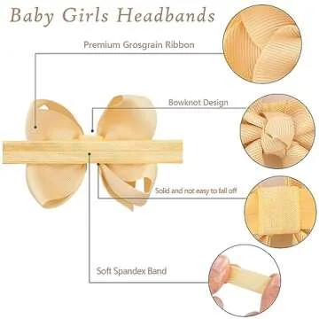 Vibrant CellElection Baby Girls Headbands – 30 Colors