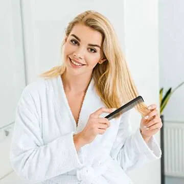 Boao 6-Piece Carbon Fiber Tapered Comb Set for All Hair Types