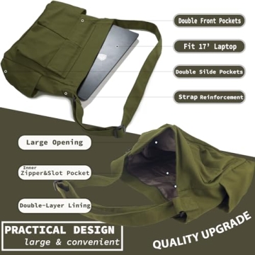 Stylish Canvas Messenger Bag for Casual Use