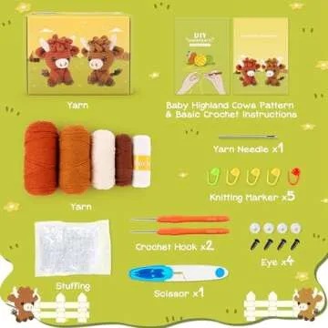 Highland Cow Crochet Kit - Fun Crafting for Everyone