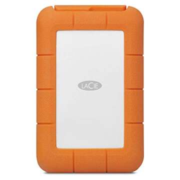 LaCie Rugged Raid Pro USB-C 4TB Portable Hard Drive with Hard Drive Case (STGW4000800)