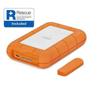 LaCie Rugged Raid Pro USB-C 4TB Portable Hard Drive with Hard Drive Case (STGW4000800)
