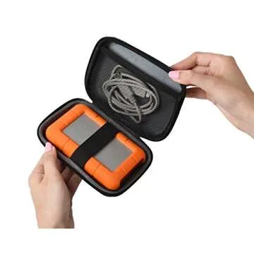 LaCie Rugged Raid Pro USB-C 4TB Portable Hard Drive with Hard Drive Case (STGW4000800)