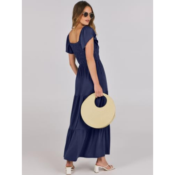 Beautiful ANRABESS Flutter Sleeve Maxi Dress for Summer
